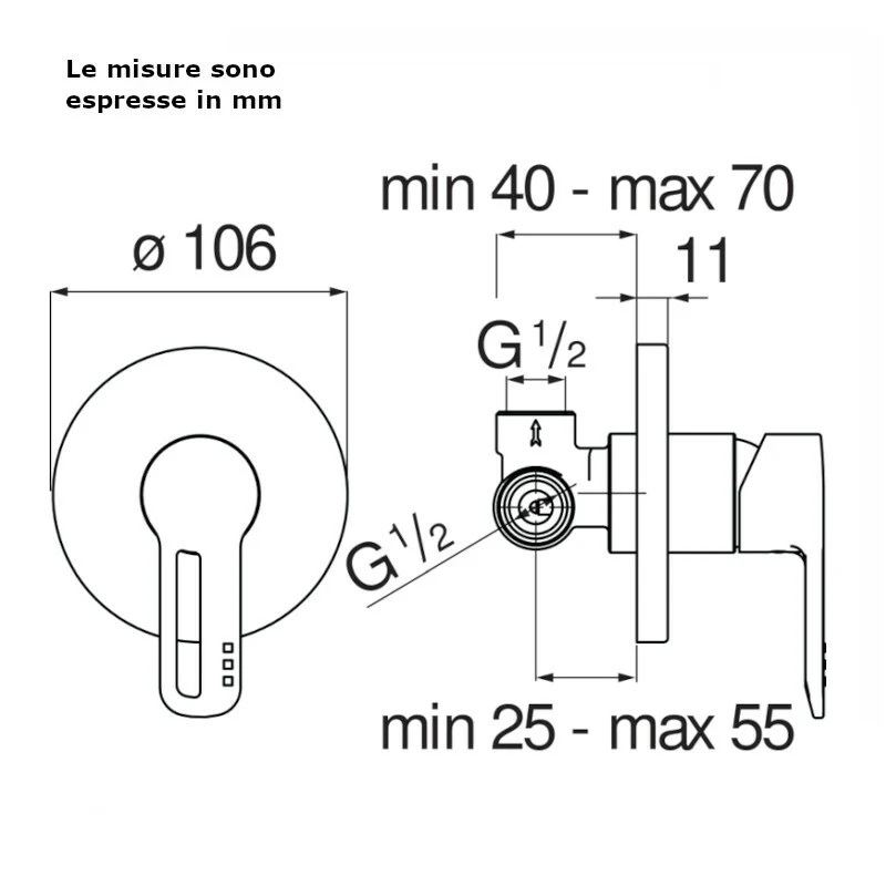 Nobili New Road miscelatore doccia monocomando incasso RD00108CR - Image 2
